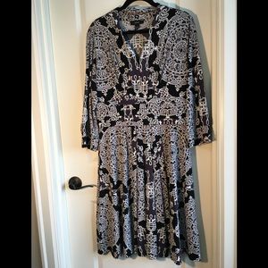 ❤️ Alfani Black White dress L XL